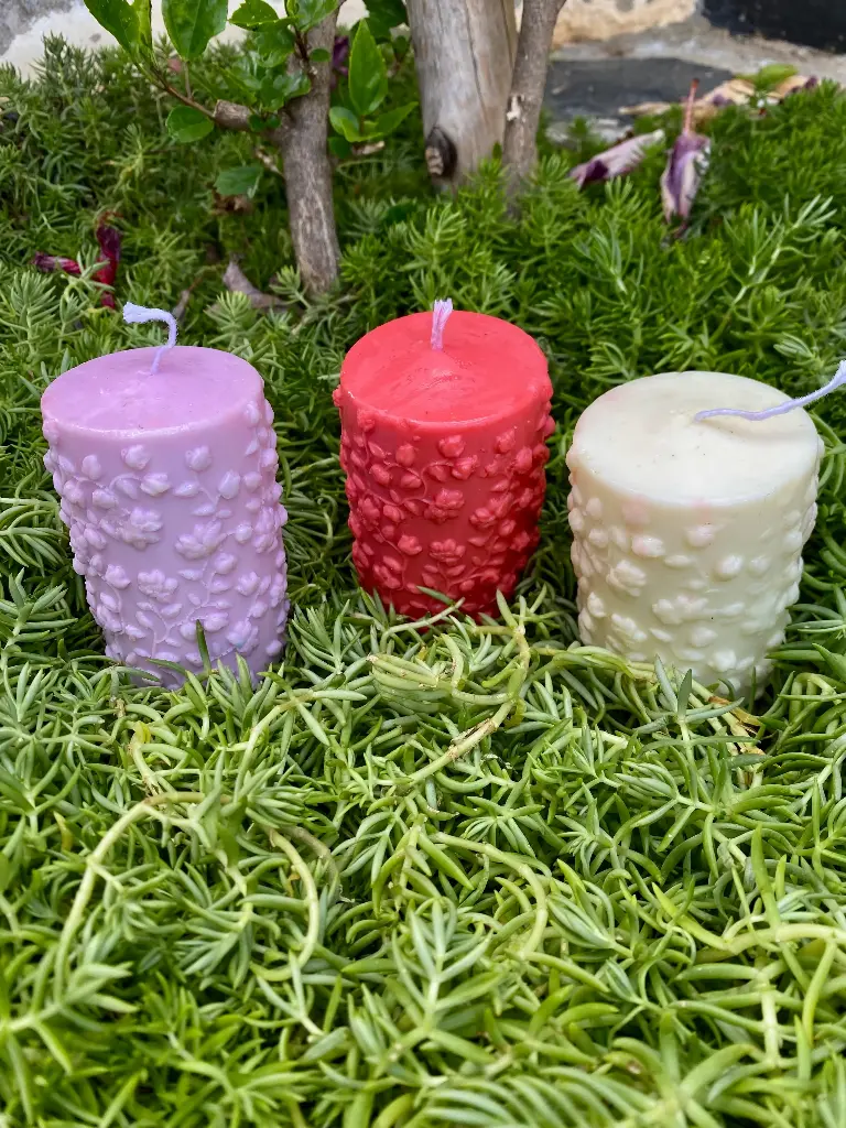 Floral candle